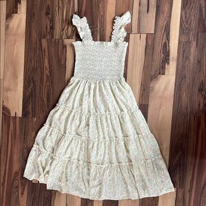 Floral Cream, Yellow Dress